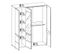 Armoire 3 Portes Battantes Blanc/chêne à LED - Oniel - L 161 X L 56 X H 201 Cm