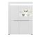 Vaisselier 4 Portes Blanc Brillant à LED - Kiele - L 100 X L 39 X H 134.5 Cm