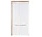 Armoire 100 Cm 2 Portes Battantes Blanc/chêne à LED - Kiele - L 100 X L 39 X H 195.5 Cm