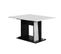 Table De Repas à Allonge Laque Blanc Et Noir Brillant - Lasina - L 140/180 X L 90 X H 76 Cm