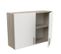 Meuble Haut De Cuisine 2 Portes 100 Cm Blanc/chêne - Abinci - L 100 X L 30 X H 70 Cm