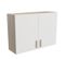 Meuble Haut De Cuisine 2 Portes 100 Cm Blanc/chêne - Abinci - L 100 X L 30 X H 70 Cm