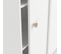 Buffet 2 Portes Coulissantes Blanc Mat/chêne Clair - Zily - L 80 X L 35 X H 101 Cm