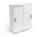 Buffet 2 Portes Coulissantes Blanc Mat - Zily - L 80 X L 35 X H 101 Cm