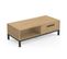 Table Basse 1 Niche 1 Tiroir Chêne/noir - Doron - L 110 X L 50 X H 37 Cm