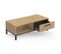 Table Basse 1 Niche 1 Tiroir Chêne/noir - Doron - L 110 X L 50 X H 37 Cm