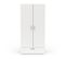 Armoire Penderie 2 Portes Battantes 1 Tiroir Blanc - Zily - L 90 X L 52 X H 187 Cm