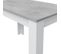 Table De Repas 109 Cm Blanc/béton Ciré Clair - Oxnard - L 109 X L 67 X H 78 Cm