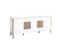 Buffet 3 Portes Battantes + Miroir Blanc Brillant/or - Nahesa