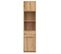 Colonne 2 Portes Battantes 1 Tiroir Bois Clair - Qiz - L 47.5 X L 37 X H 194 Cm