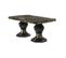 Table De Repas Ovale Avec Allonge Noir/or - Adele - Table De Repas : L 185/230 X L 105 X H 75 Cm