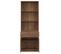 Bibliothèque 2 Portes Battantes 1 Tiroir Bois Marron - Qiz - L 68.5 X L 35 X H 194 Cm