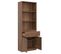 Bibliothèque 2 Portes Battantes 1 Tiroir Bois Marron - Qiz - L 68.5 X L 35 X H 194 Cm