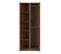 Armoire 2 Portes Battantes Bois Marron - Qiz - L 78 X L 52 X H 194 Cm