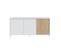 Buffet 3 Portes Battantes Blanc/bois Clair - Yana - L 154 X L 40 X H 74 Cm