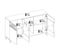 Buffet 3 Portes Battantes Chêne Miel/blanc LED - Apodis - L 155.5 X L 39,5 X H 90 Cm