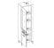 Vitrine Droite 2 Portes Battantes à LEDs Chêne Miel/blanc - Apodis - L 56.5 X L 39.5 X H 197 Cm