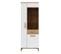 Vitrine 3 Portes Battantes à LEDs Chêne Miel/blanc - Apodis - L 72 X L 39.5 X H 197 Cm