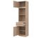 Colonne 2 Portes Battantes 1 Tiroir Chêne Clair - Qiz - L 47.5 X L 37 X H 194 Cm