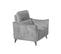 Fauteuil Relax Électrique Tissu Gris Argent - Carina