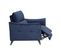 Fauteuil Relax Électrique Tissu Bleu Nuit - Carina