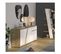 Buffet 3 Portes 1 Tiroir Bois/blanc - Pura