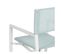 Lot de 2 Fauteuils De Jardin Aluminium Blanc/vert D'eau - Dirlo