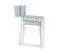 Lot de 2 Fauteuils De Jardin Aluminium Blanc/vert D'eau - Dirlo