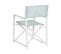 Lot de 2 Fauteuils De Jardin Aluminium Blanc/vert D'eau - Dirlo