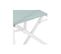 Lot de 2 Fauteuils De Jardin Aluminium Blanc/vert D'eau - Dirlo