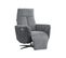 Fauteuil Relax Électrique Pivotant Tissu/simili Cuir Gris- Cephee