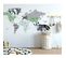 Sticker Mural Carte Du Monde Motifs Et Textures 120 X 70 Cm Multicolore