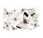 Sticker Mural Aquarelle Papillons Gracieux Et Apaisants 110 X 70 Cm Blanc