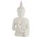Sculpture Extérieure Bouddha Blanc Résine 62x42x124cm