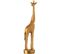 Statue Girafe Or Résine 13x12x64cm