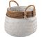 Panier Blanc Bambou 49x47x39cm