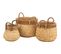 Paniers (x3) Bois Clair Bambou 71x50x44cm