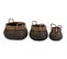 Paniers (x3) Marron Bambou 69x50x50cm