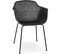 Fauteuil Extérieur Polymère Noir 59,5x54,5x81cm