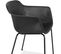 Fauteuil Extérieur Polymère Noir 59,5x54,5x81cm