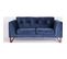 Sofa Tissu Bleu 180x97x68cm