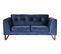 Sofa Tissu Bleu 180x97x68cm