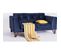 Sofa Tissu Bleu 180x97x68cm