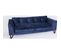 Sofa Tissu Bleu 230x97x68cm