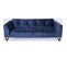 Sofa Tissu Bleu 230x97x68cm