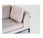 Sofa Métal Beige 230x98x67cm