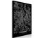 Tableau Dark Map Of Cologne (1 Part) Vertical 40 X 60 Cm Noir