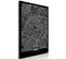 Tableau Dark Map Of Paris (1 Partie) Vertical 80 X 120 Cm Noir