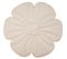 Tapis De Sol Molletonné Bébé Fleurs Beige 110x110x3cm