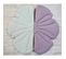 Tapis De Sol Molletonné Bébé Fleurs Violet 110x110x3cm